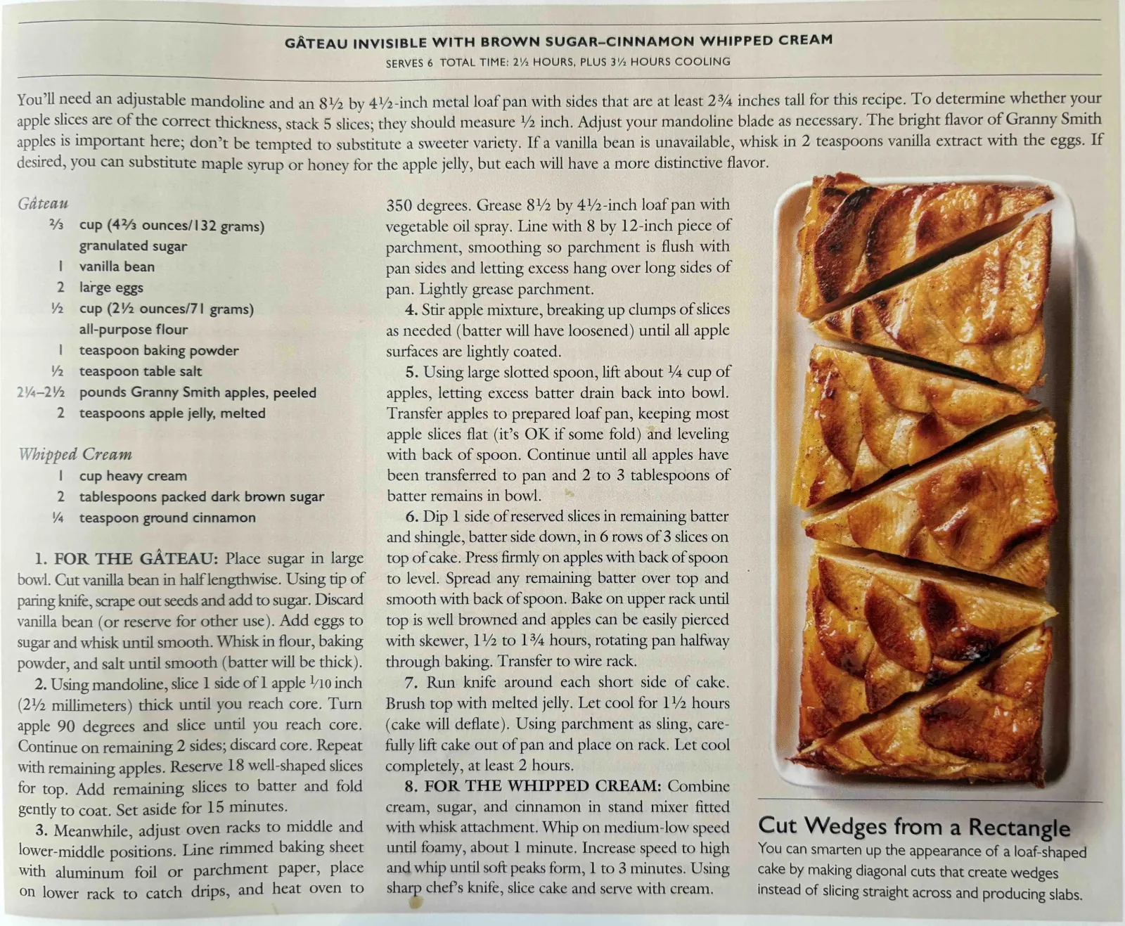 Image of Apple Gâteau Invisible recipe