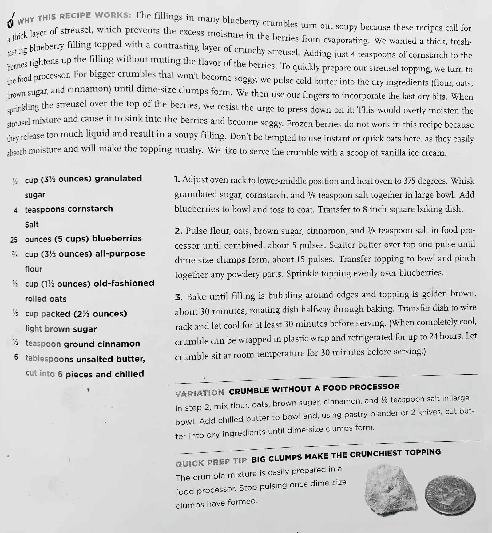 Image of Blueberry Crumble recipe