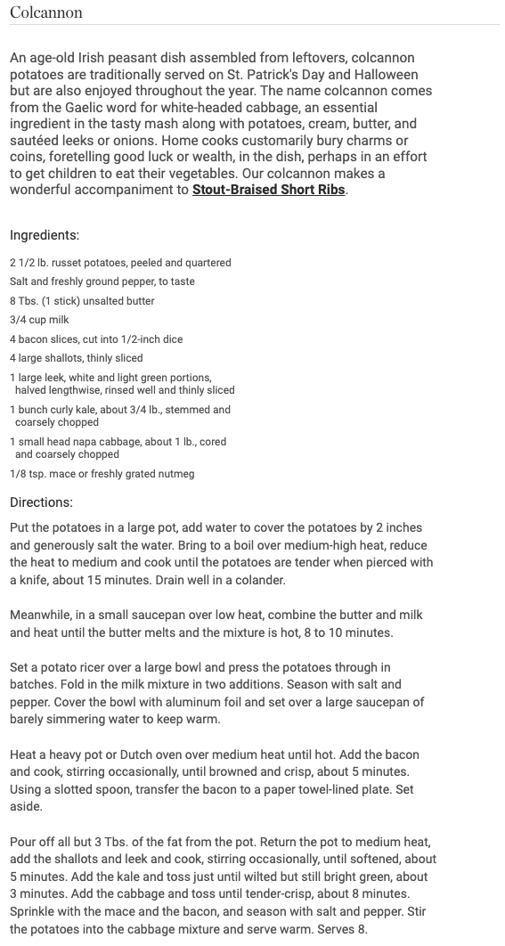 Image of Colcannon recipe