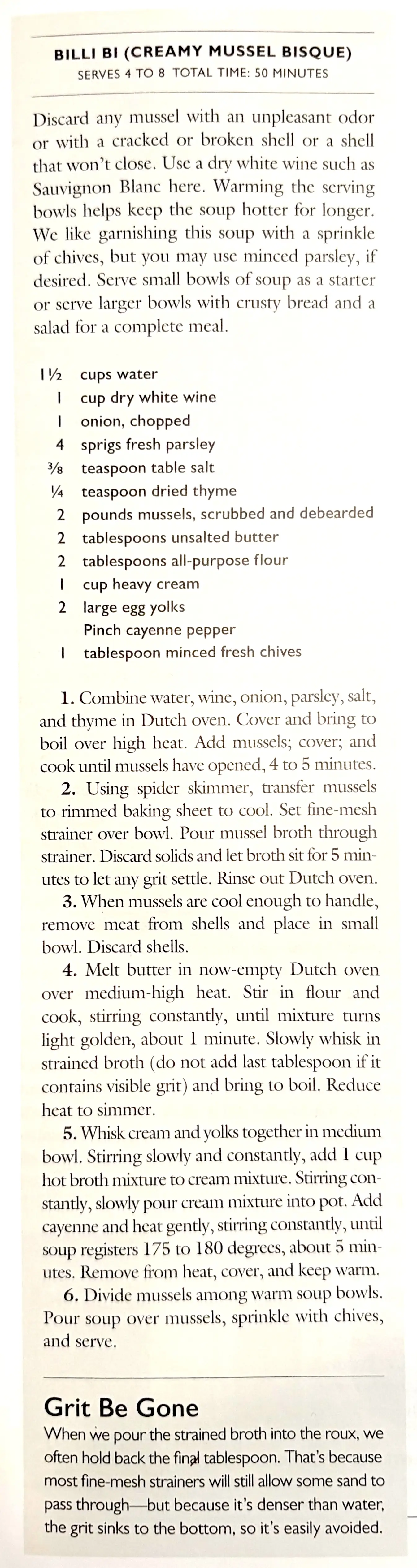 Image of French Mussel Bisque (Billi Bi) recipe