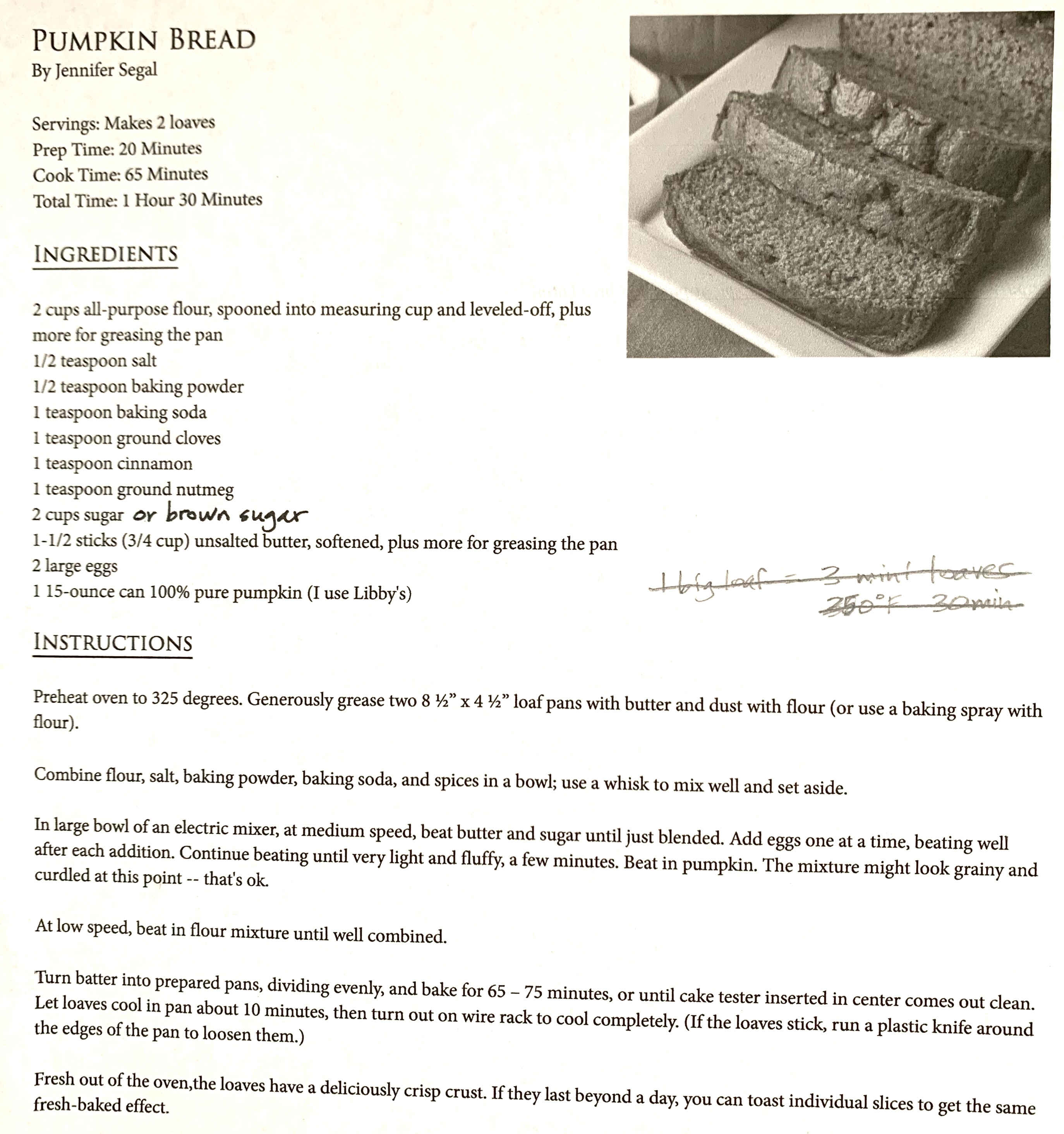 Image of Pumpkin Bread recipe