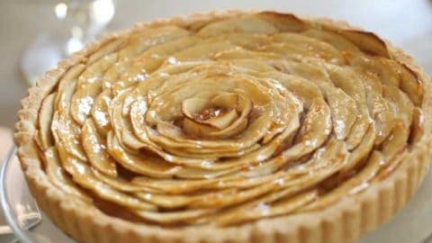 A dish of French Apple Tart