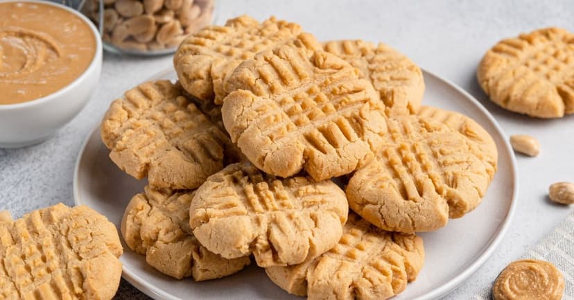 A dish of Peanut Butter Cookies