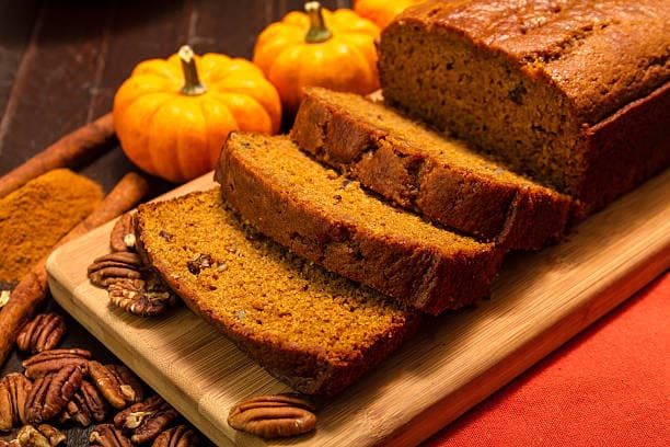 A dish of Pumpkin Bread