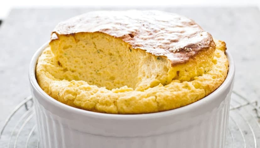 A dish of Cheese Soufflé