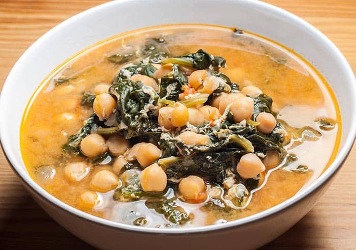 A dish of Espinacas con Garbanzos