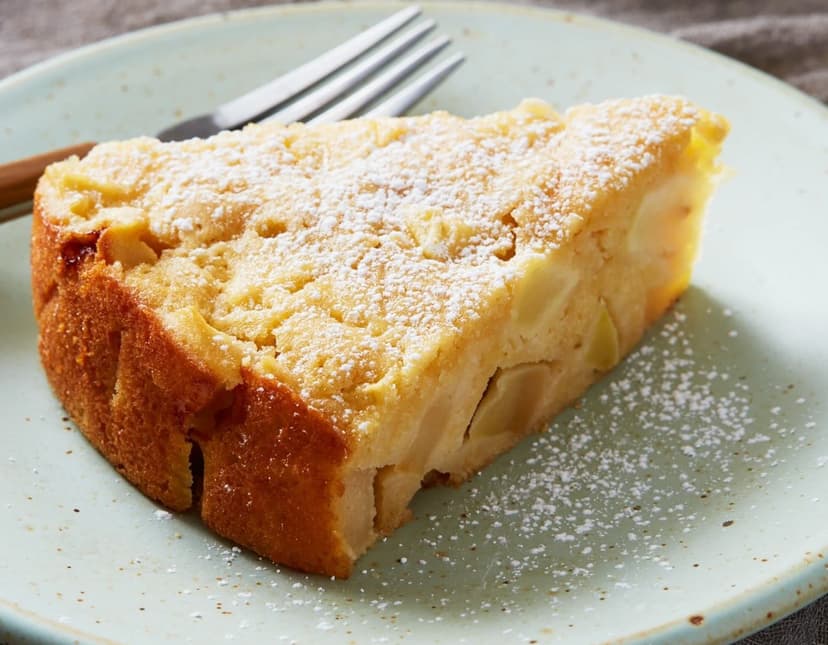 A dish of French Apple Cake