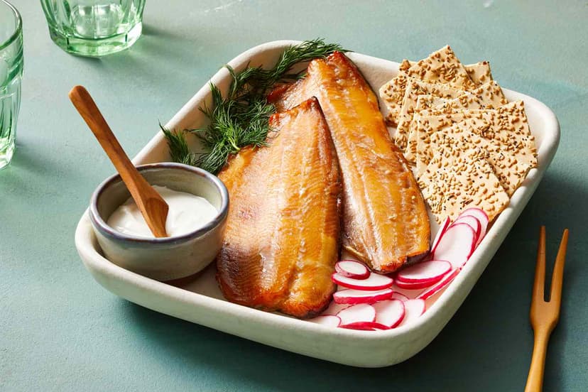A dish of Smoked Fish with Marinade